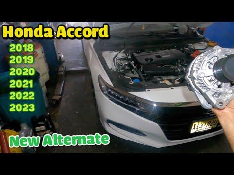 Replacing alternator on Honda Accord 2018 2019 2020 2021 2022 2023 Check charging