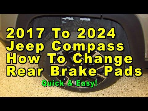 2017 To 2024 Jeep Compass How To Change Rear Brake Pads With Part Numbers - Quick &amp; Easy
