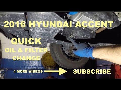 How to change oil and filter on 2016 Hyundai Accent