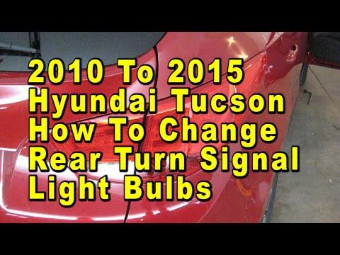 2010 To 2015 Hyundai Tucson How To Change Rear Turn Signal Light Bulbs With Part Number
