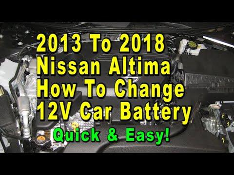 2013 To 2018 Nissan Altima How To Change 12V Car Battery With Group Size - Quick & Easy