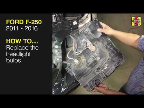 How to Replace the headlight bulbs on the Ford F-250 Super Duty 2011 to 2016