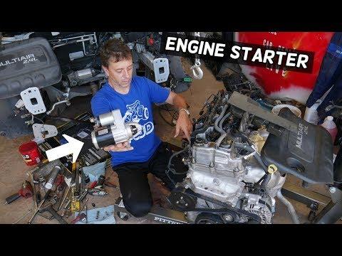 HOW TO REMOVE AND REPLACE ENGINE STARTER LOCATION JEEP CHEROKEE COMPASS RENEGADE 2.4 Multiair