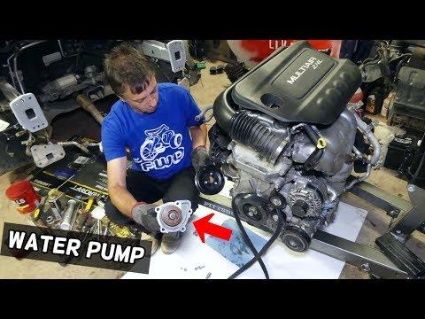 WATER PUMP REPLACEMENT REMOVAL JEEP CHEROKEE COMPASS RENEGADE 2.4 ENGINE
