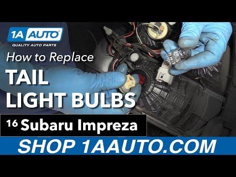 How to Replace Both Taillight Bulbs on a 2015 Subaru Impreza (Left & Right)