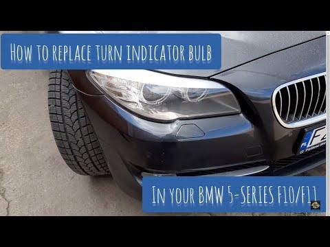 DIY - How to replace turn indicator bulb in BMW 5-Series F10/F11 very easy without special tools