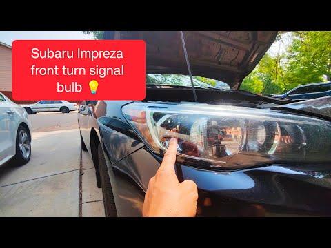How to replace the front turn signal bulb on a Subaru Impreza or Crosstrek from 2017 to 2023