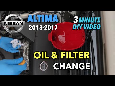 Nissan Altima Oil & Oil Filter Change 2013-2017