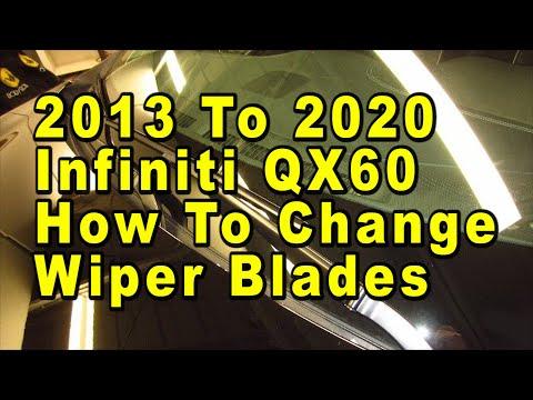 2013 To 2020 Infiniti QX60 How To Change Windshield Wiper Blades With Sizes & Part Numbers