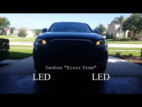 Audi Q5 Front LED Turn Signals. deAutoLED / deAutokey bulbs.