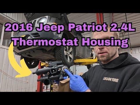 2016 Jeep Patriot Thermostat Housing Change Replace How To