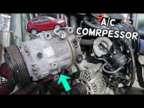 HYUNDAI TUCSON AC COMPRESSOR REPLACEMENT REMOVAL LOCATION