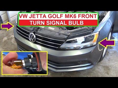 How to Replace the Front Left or Front Right Turn Signal Bulb on VW Jetta MK6 and VW Golf MK6
