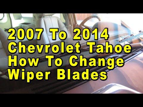 2007 To 2014 Chevrolet Tahoe How To Change Windshield Wiper Blades With Sizes & Part Numbers