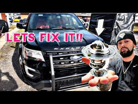 How to replace thermostat in a 2012-2019 ford explorer xlt 3.5L V6!