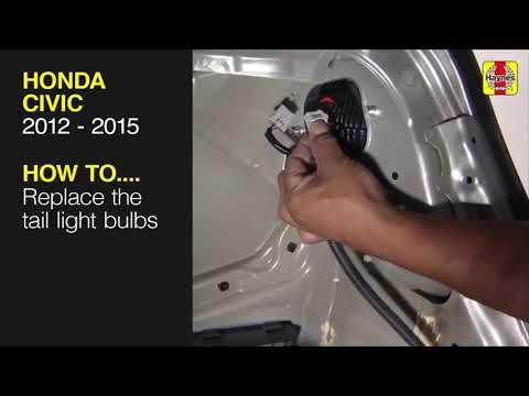 How to Replace the tail light bulbs on the Honda Civic 2012 to 2015