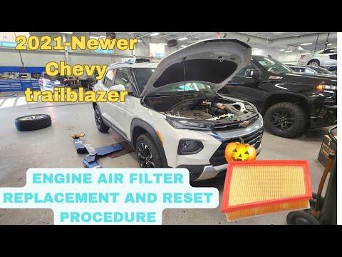 21 and newer Chevy trailblazer engine air filter replacement and reset procedure