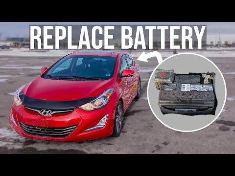 How to Replace the 12V Battery on a 2016 Hyundai Elantra (Group 124R)