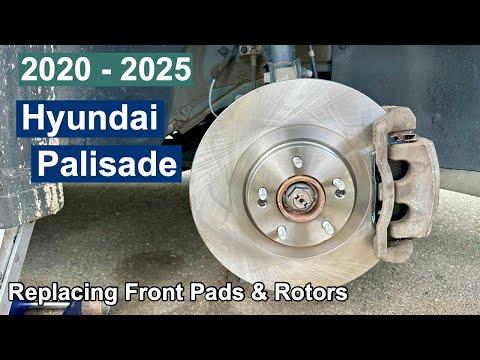 DIY 2020 2021 2022 2023 2024 2025 Hyundai Palisade Replacing Front Brake Pads &amp; Rotors