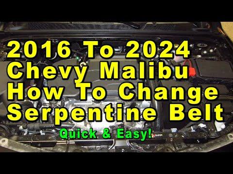 2016 To 2024 Chevrolet Malibu How To Change Serpentine Belt With Part Numbers - Quick & Easy