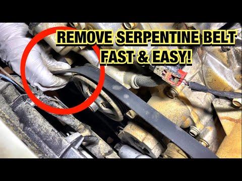 HOW TO REMOVE SERPENTINE BELT 2011-2018 CHRYSLER 300 DODGE CHARGER 5.7L V8 HEMI FAST & EASY