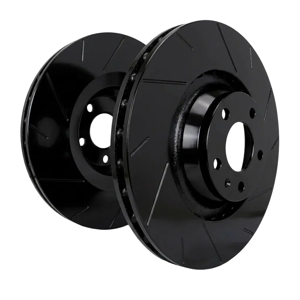 SP Performance Black Zinc drilled and slotted rotor set
