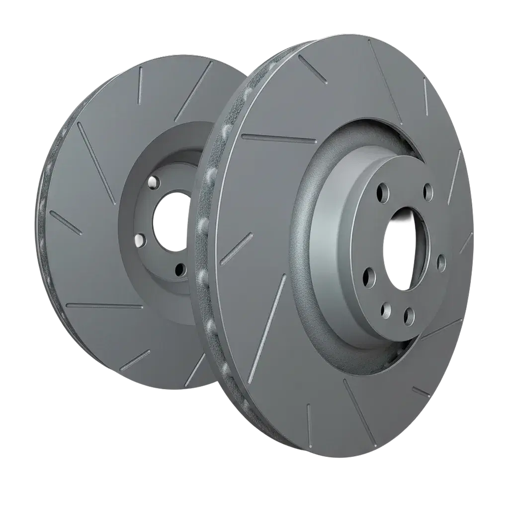 SP Performance Gray Zinc drilled and slotted rotor set