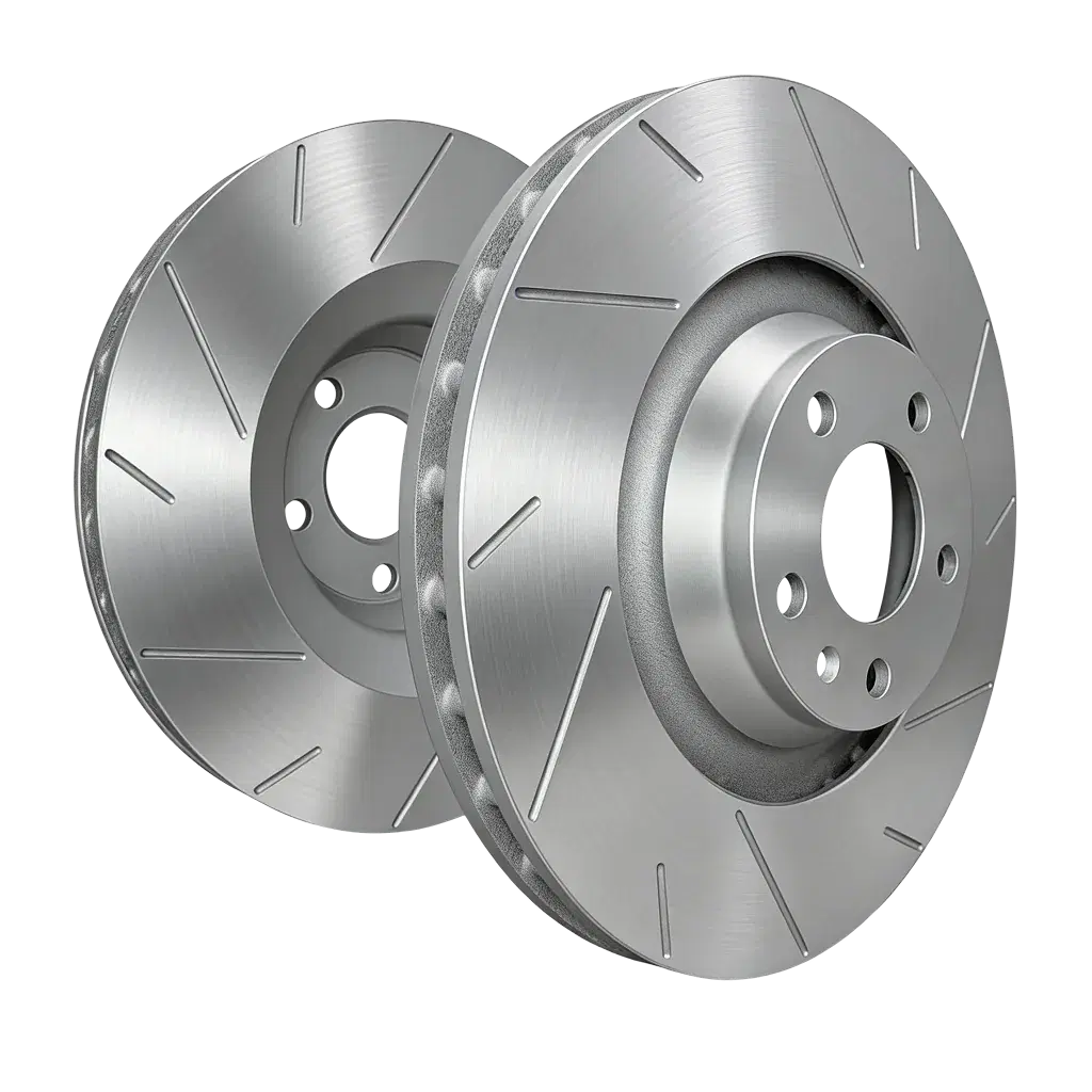 SP Performance Silver Zinc drilled and slotted rotor set