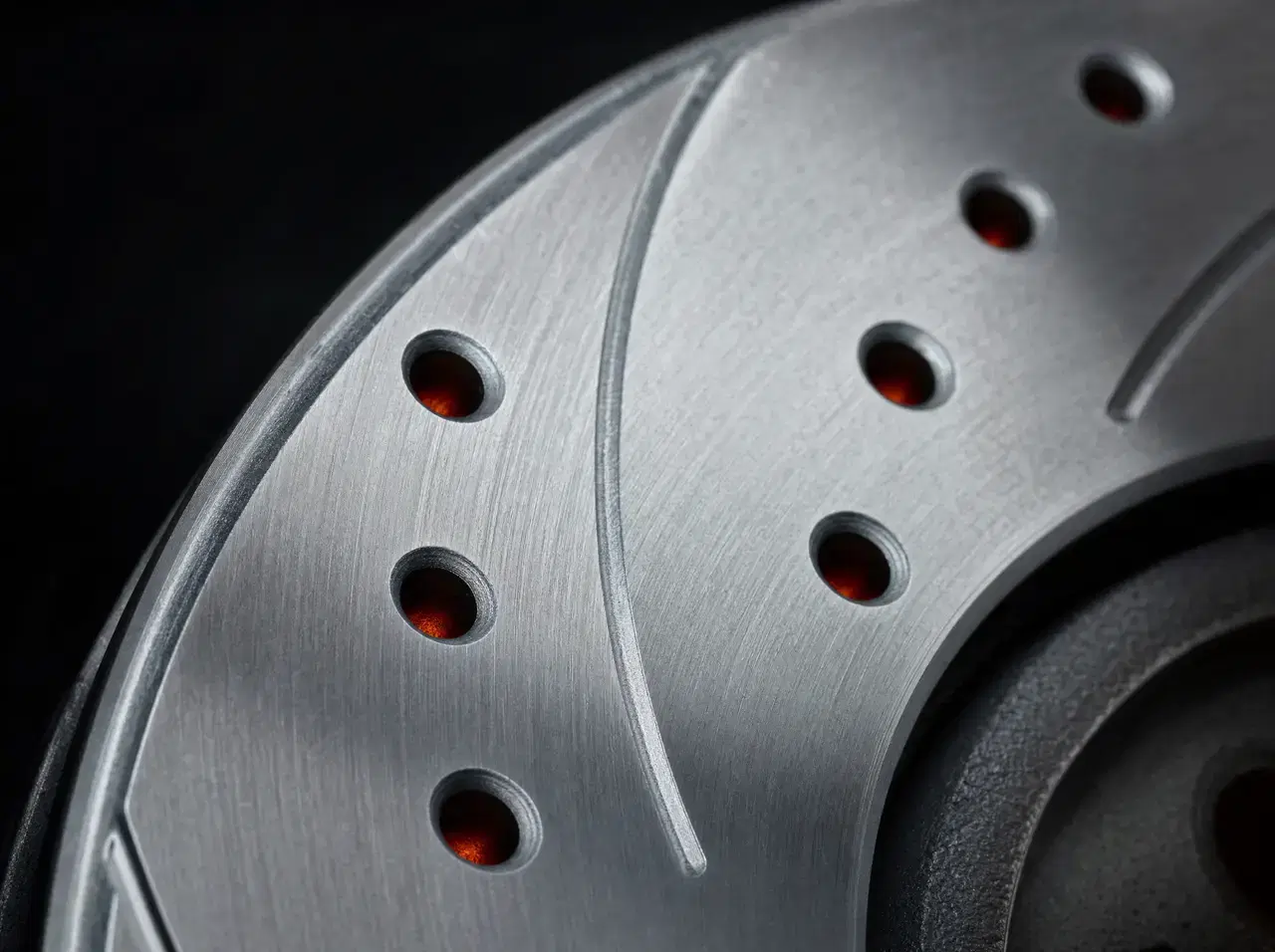 SP Performance Double Drilled & Slotted rotor detail