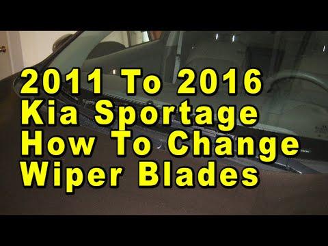 2011 To 2016 Kia Sportage How To Change Windshield Wiper Blades With Sizes & Part Numbers
