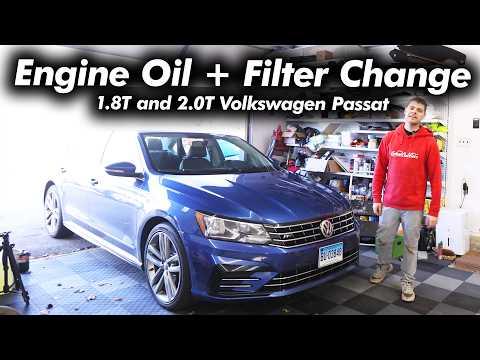 How to Change Engine Oil + Filter: 2014-2019 Volkswagen Passat (1.8T & 2.0T TSI)