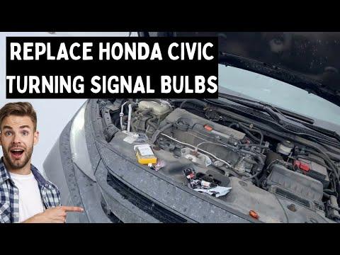 Honda Civic 2016 - 2021 Turn Signal Indicator Light Bulb Replacement - DIY