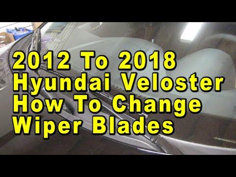 2012 To 2018 Hyundai Veloster How To Change Windshield Wiper Blades With Sizes & Part Numbers