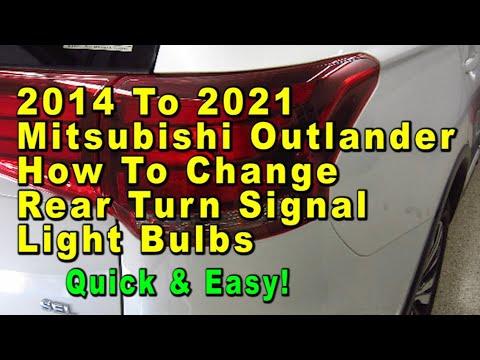 2014 To 2021 Mitsubishi Outlander How To Change Rear Turn Signal Light Bulb - Quick & Easy