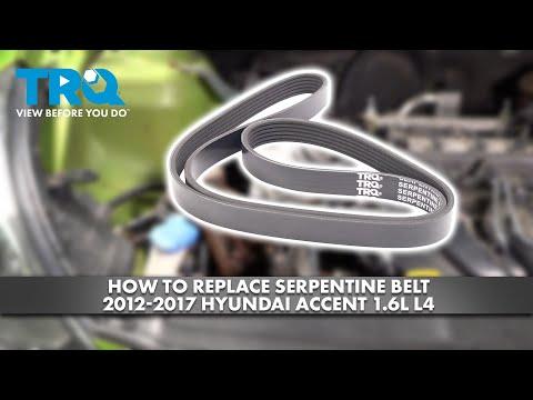 How to Replace Serpentine Belt 2012-2017 Hyundai Accent 1.6L L4