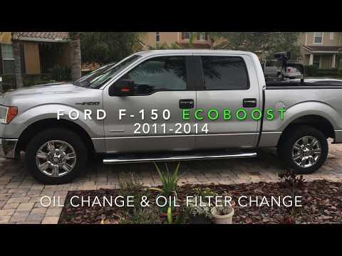 2012 FORD F150 ECOBOOST OIL CHANGE & OIL FILTER CHANGE 2011-2014 PICKUP TRUCK HOW TO TUTORIAL DIY