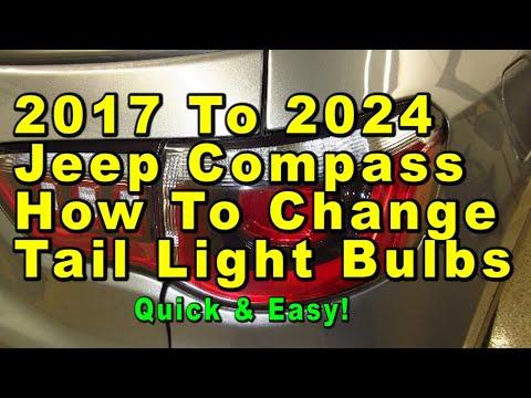 2017 To 2024 Jeep Compass How To Change Tail Light Bulbs With Part Numbers - Quick & Easy