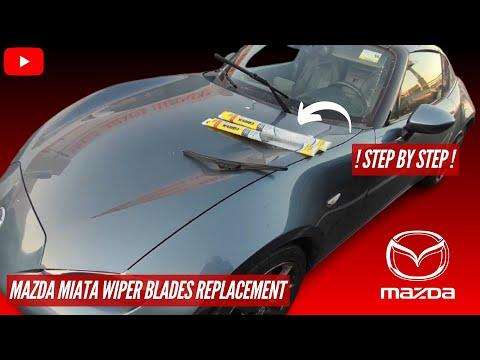 How to change the windshield wiper blades Mazda Miata MX5 RF 2017, 2018, 2019...🔧Step By Step🔧