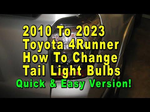 2010 To 2024 Toyota 4Runner How To Change Tail Light Bulbs - Quick & Easy Version