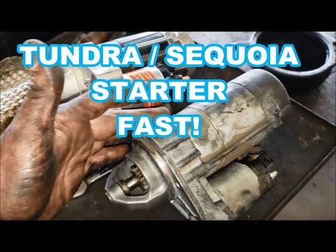 Fast overview of Tundra/ Sequoia 5.7L Starter Replacement (without removing exhaust) NNKH