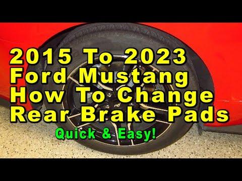 2015 To 2023 Ford Mustang How To Change Rear Brake Pads With Part Numbers - Quick & Easy