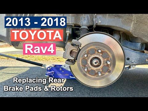 DIY 2013 2014 2015 2016 2017 2018 Toyota RAV4 Replacing Rear Brake Pads & Rotors