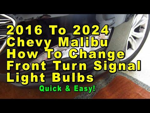 2016 To 2024 Chevrolet Malibu How To Change Front Turn Signal Light Bulb + Part Number, Quick & Easy