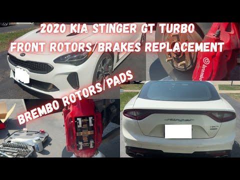 Kia Stinger GT front brakes and rotors replacement