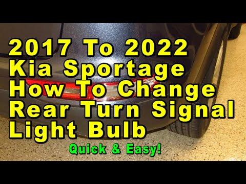 2017 To 2022 Kia Sportage How To Change Rear Turn Signal Light Bulb With Part Number - Quick & Easy