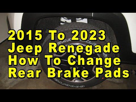 2015 To 2023 Jeep Renegade How To Change Rear Brake Pads With Part Numbers & Torque Specifications