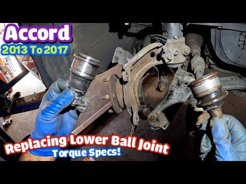 Replacing lower BALL JOINT on Honda Accord 2013 2014 2015 2016 2017