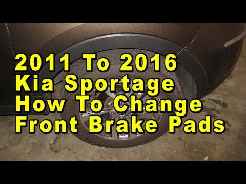 2011 To 2016 Kia Sportage How To Change Front Brake Pads With Part Numbers & Torque Specifications