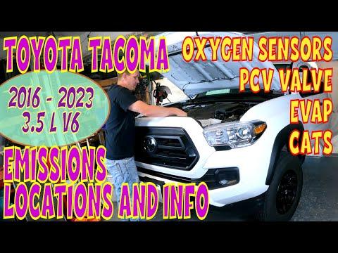 Toyota Tacoma V6 3.5L (2016 - 2023) | PCV, O2 SENSORS, EVAP info & Location. #tacoma #mechanic