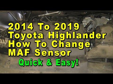2014 To 2019 Toyota Highlander How To Change MAF Mass Air Flow Sensor + Part Numbers - Quick & Easy